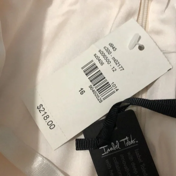 Isabel Toledo Ivory Peplum Dress size 16 NWT - Picture 11 of 12